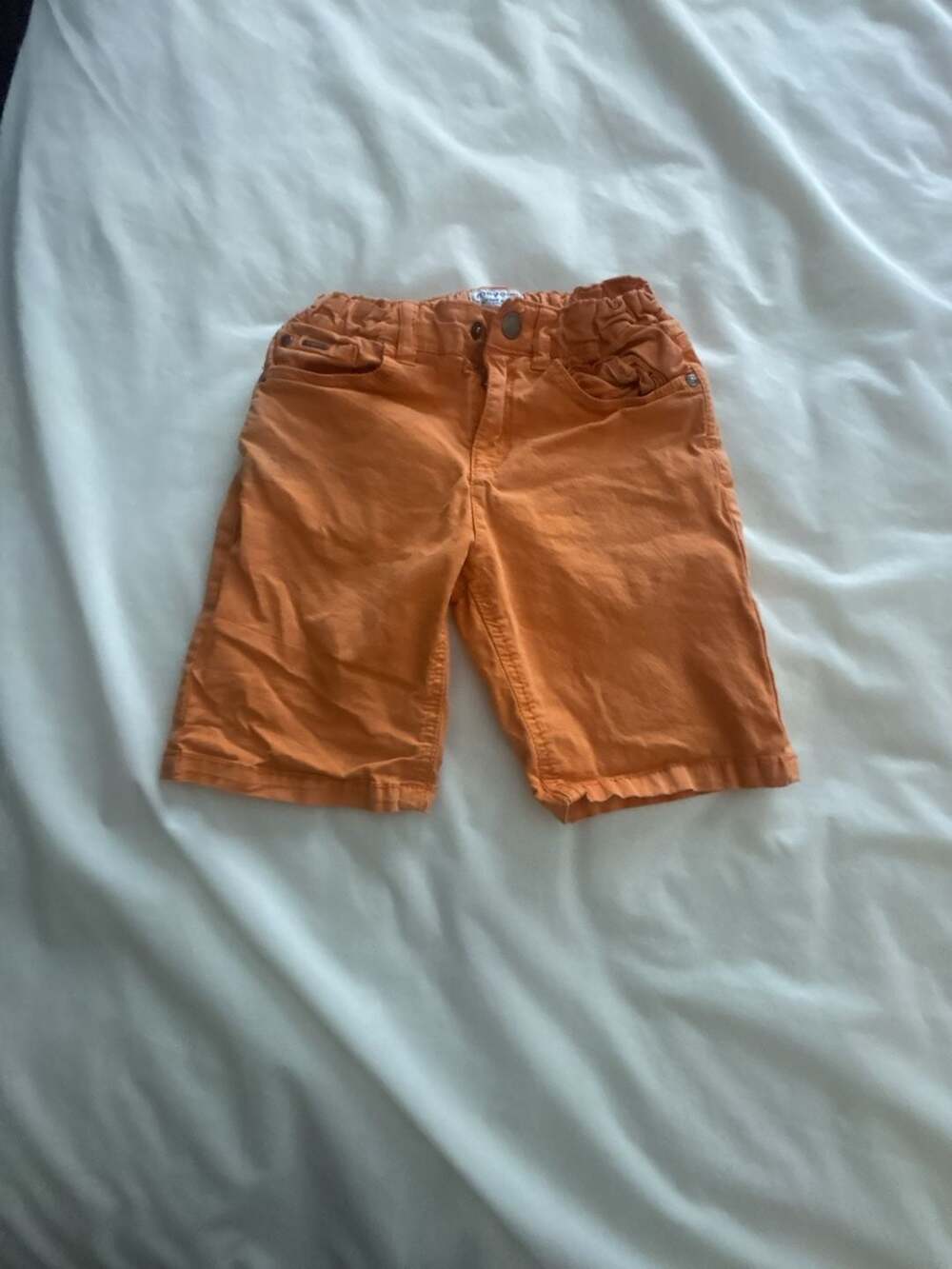 Mayoral Boys Orange Cotton Shorts Size 7